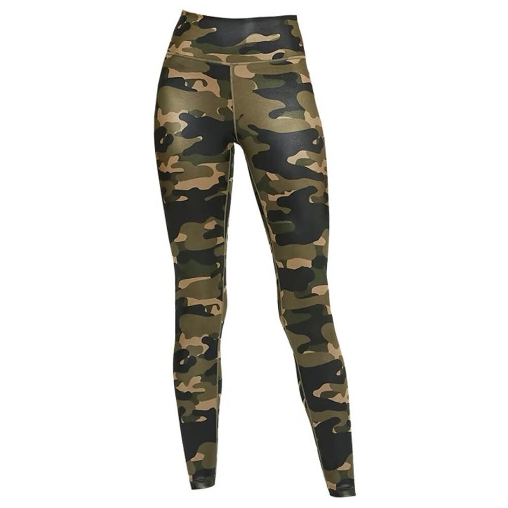 Nike Dri-FIT One Mid-Rise Shine Camouflage Active Ankle Leggings Womens Medium